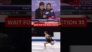 Kaori Sakamoto surprises herself at Skate Canada😁😂