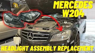 Mercedes W204 (2009-14) Headlight Assembly Replacement!!!