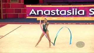 SALOS Anastasiia (BLR) - 2019 Rhythmic Worlds, Baku (AZE) - Qualifications Ribbon