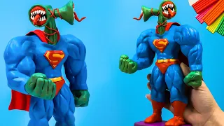 SIREN HEAD with Clay -  Hulk Superman 🔊 Trevor Henderson Creatures 🔊 Polymer Clay Tutorial