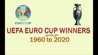 UEFA Euro Cup Winners List 1960 to 2024