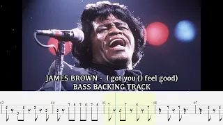 JAMES BROWN - I got you (I feel good) [BASSLESS BACKING TRACK + TAB]