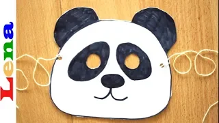 Panda Maske basteln für Kinder 🐼