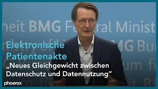 Bundesgesundheitsminister Karl Lauterbach (SPD) zur elektronischen Patientenakte am 30.08.23
