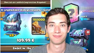 110€ TEUERSTES ANGEBOT! 💰 | 8× Legendäre Königstruhe öffnen | Clash Royale deutsch