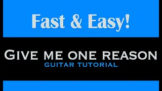 Give me one reason Tracy Chapman guitar lesson tutorial