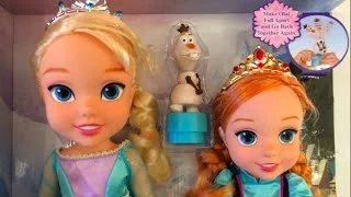 Disney Frozen Elsa & Anna Toddler Princess Dolls with Fall apart Olaf the snow man