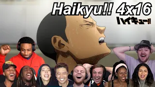 Haikyu!! 4x16 Reactions | Great Anime Reactors!!! | 【ハイキュー!!】【海外の反応】
