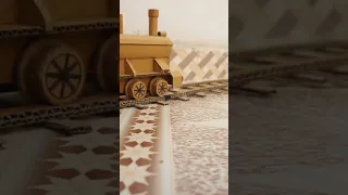 how to make a cardboard train