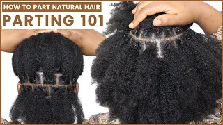 HOW TO PART HAIR FOR BOX BRAIDS, PASSION TWISTS ETC USING RUBBERBANDS | NATURAL HAIR