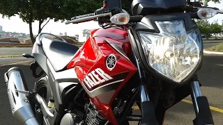 Nova Yamaha YS Fazer 250 Blueflex vermelha e preta ano/mod. 2014/2015