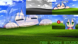 Konata mimicking Windows XP Sounds | Sparta Vemon Remix