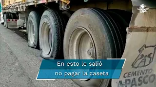 Esto es lo que pagará en reparaciones el camión que estrenó el poncha llantas