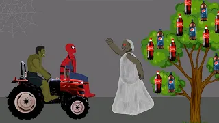 Spider-man vs Granny vs Hulk Tree Cola Funny Animations - Drawing Cartoons 2