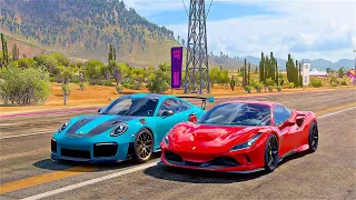 Porsche 911 GT2 RS V Ferrari F8 Tributo | Forza Horizon 5 Gameplay