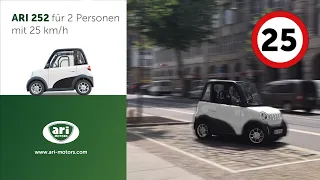 ARI 252- Electric car for 2 people, max. 25 km/h - Perfect for senior citizens in the city