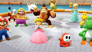 Super Mario Party - MiniGames - Mario Vs Peach Vs Yoshi Vs Waluigi