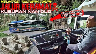 JALUR BERBAHAYA & KERAMAT // Sensasi Tikungan CURAM bawah JURANG / Kuburan NanDuo hanya dilewati ALS