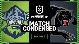 NRL 2023 | Canberra Raiders v Penrith Panthers | Condensed Game | Round 5, 2023