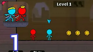 Red and Blue Stickman 2 - Gameplay Walkthrough Part 1 - Level 1 - 20 (Android, IOS)