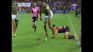 Greg Inglis Brilliant Solo Try vs Broncos (HD) (2014)