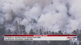 Sauratown Mountain fire caused by escaped campfire, officials say