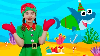 Christmas Baby Shark and More Kids Christmas Songs | Nick and Poli