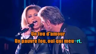 KARAOKÉ Johnny Hallyday & Lara Fabian  Requiem Pour Un Fou Live 98 DUO Création JP