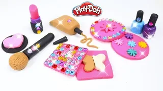 Play Doh Makeup Set How to Make Eyeshadow Lipstick Nail Polish with Play Doh Fun for Kids
