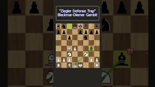 "Ziegler Defense Trap" Blackmar-Diemer Gambit Accepted | Chess Opening Traps