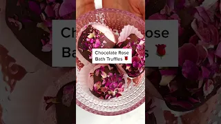 DIY Bath Truffles – Chocolate Rose Bath Bomb Recipe 🍫🌹 #shorts