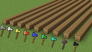 WHICH minecraft AXE is FASTER ??