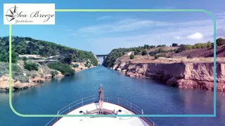 Superyacht MY SeaBreeze passing The Corinth Canal, Greece #Superyacht #Corinthcanal #Greece