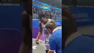 Tim Cone at Justin Brownlee pagkatapos manalo ang Gilas kontra China