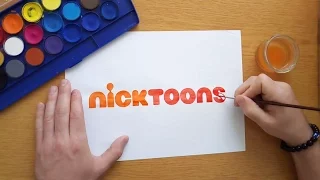 nicktoons logo - timelapse painting