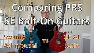 Comparing the PRS SE Bolt-On Guitars: CE 24 vs Swamp Ash Special