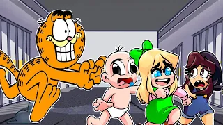 ¡ESCAPA DEL GATO AMARILLO EN BARRY'S PRISION RUN! 😱😼 Garfield Barry's Prision Run! (OBBY!)