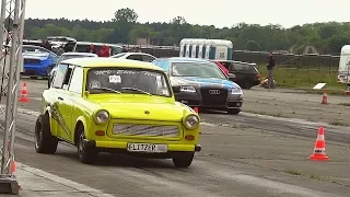 Trabant VR6 Turbo vs Audi RS6 Drag Race