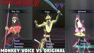 Shin Megami Tensei 3 Nocturne HD Remaster - Monkey Voice vs Original