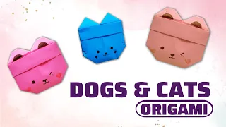 How To Make Origami Dogs and Cats Easy | The Origami Kingdom