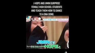 Jhope and Jimin surprised high school student and taught them dance steps