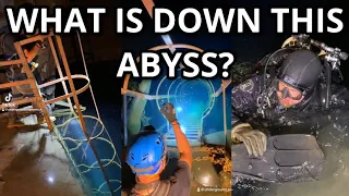 DIVING FLOODED LADDER-WAY TO ABYSS :THE FINDINGS- #flooded #abyss #dive #underwater #underwaterworld