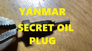 Yanmar secret Oil change plug!