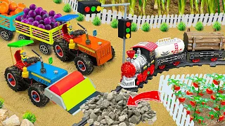 Top diy tractor making mini train transporting gasoline for petrol pump P2 | diy gas station|DA Mini