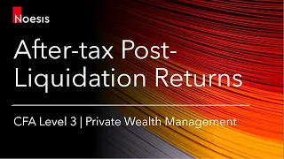 CFA Level 3 | PWM: After-tax Post-Liquidation Return