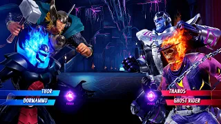 Thor & Dormammu vs Thanos & Ghost Rider (Very Hard) - Marvel vs Capcom | 4K UHD Gameplay