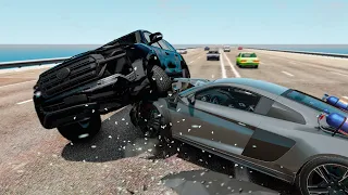 High Speed Traffic Car Crashes #10 | BeamNG Drive