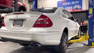 Mercedes E55 AMG Longtube Headers Cold Start | Eurocharged Performance Tune