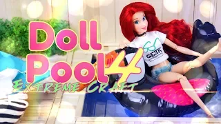 DIY - How to Make: Doll Pool 4 | EXTREME CRAFT | Working Pool | Pool House | Deck & More