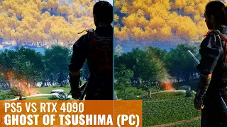 Ghost of Tsushima sieht auf PC noch fantastischer aus! RTX 4090 vs PS5 (4K, Technikcheck, GERMAN)